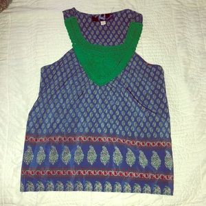 Flowing silk tank top